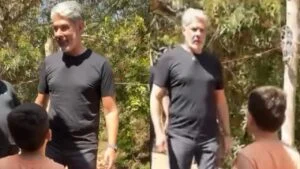 William Bonner é pego de surpresa por pergunta de menino de 5 anos sobre cachaça: “O senhor gosta?”