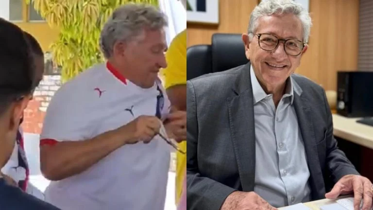 Vira folha? Torcedor declarado do Vitória, Caetano veste camisa de time rival e gera polêmica entre os internautas