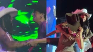 Ana Castela derruba prefeita durante brincadeira no palco e cena diverte web