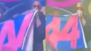 Léo Santana reitera apoio a ACM Neto após levantar bandeira durante show e imagens repercutem na web; veja