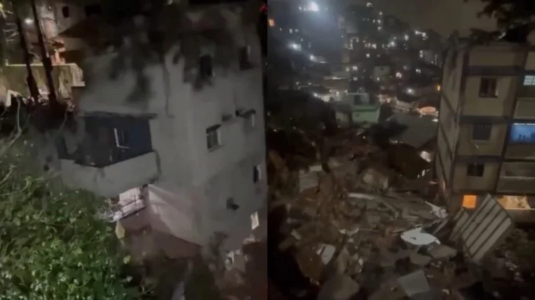 Prédio irregular desaba e causa pânico em moradores; veja imagens