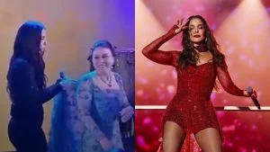 Diva! Ivete Sangalo ajuda mãe de noiva de forma discreta durante apresentação particular; confira
