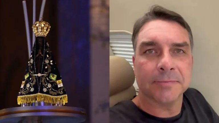 Flávio Bolsonaro afirma que não pretende retirar título de Nossa Senhora: “O PT só sabe mentir”