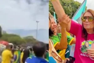 Durante desfile de Independência, manifestantes provocam: “Xô satanás, fora Moraes”