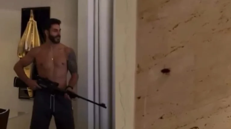 Cantor Rodolffo surpreende ao matar barata com tiro de arma de pressão e momento repercute na web
