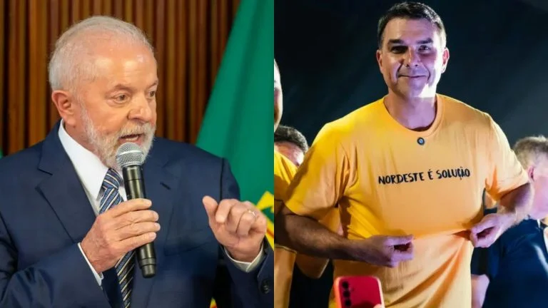 Lula aparece com vantagem contra Flávio Bolsonaro em pesquisa divulgada pelo Real Time Big Data; cenário muda no 2° turno