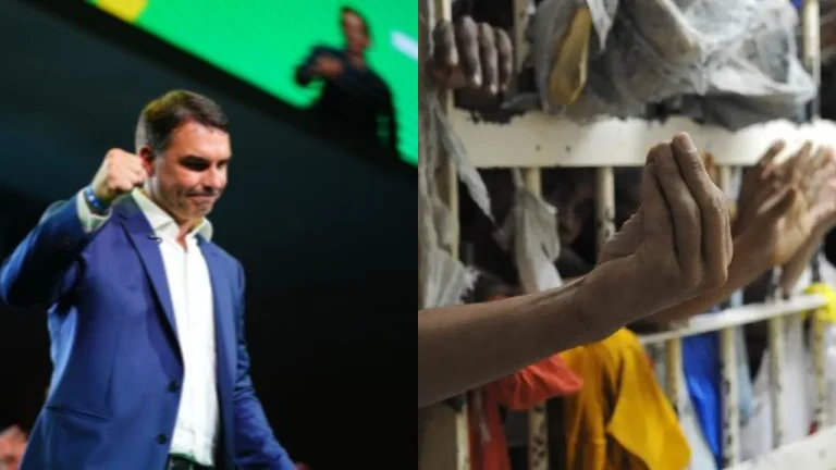 Flávio Bolsonaro mostra resultado das eleições em determinados presídios e dispara: “Como você acha que o estuprad*r votou?”