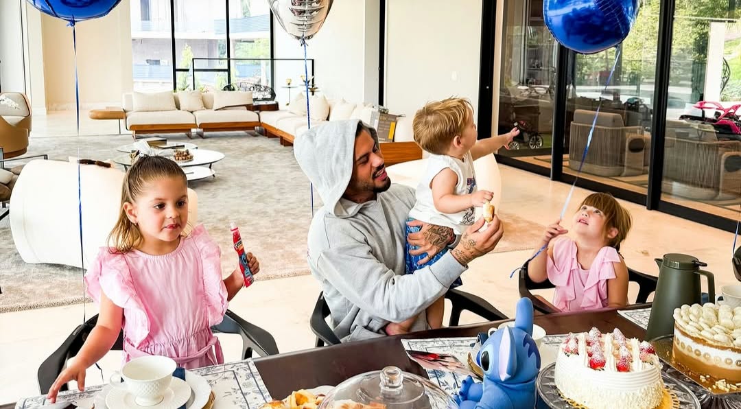 Fofura! Zé Felipe mostra reencontro com os filhos em Miami e derrete a web: “Bagunça feliz”