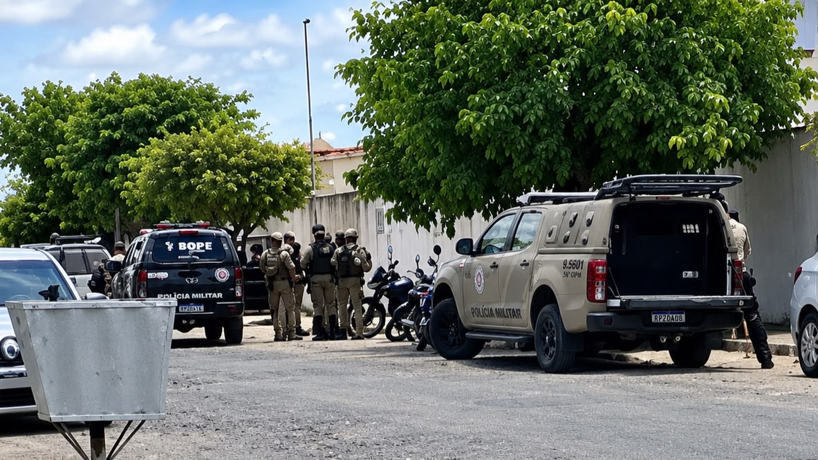 BOPE negocia com policial militar armado dentro de companhia da PM em Esplanada